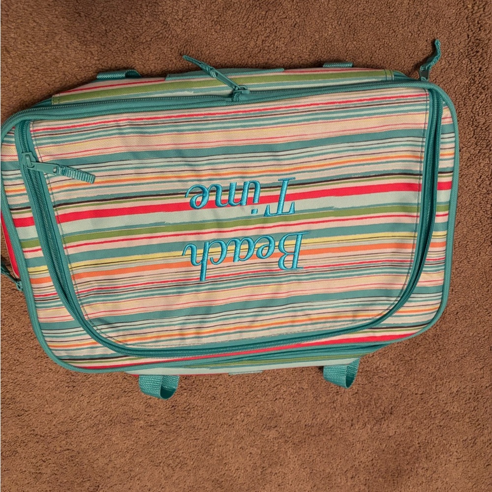 NWT Thirty-One Striped Tote/Cooler/Bag - Multicolor